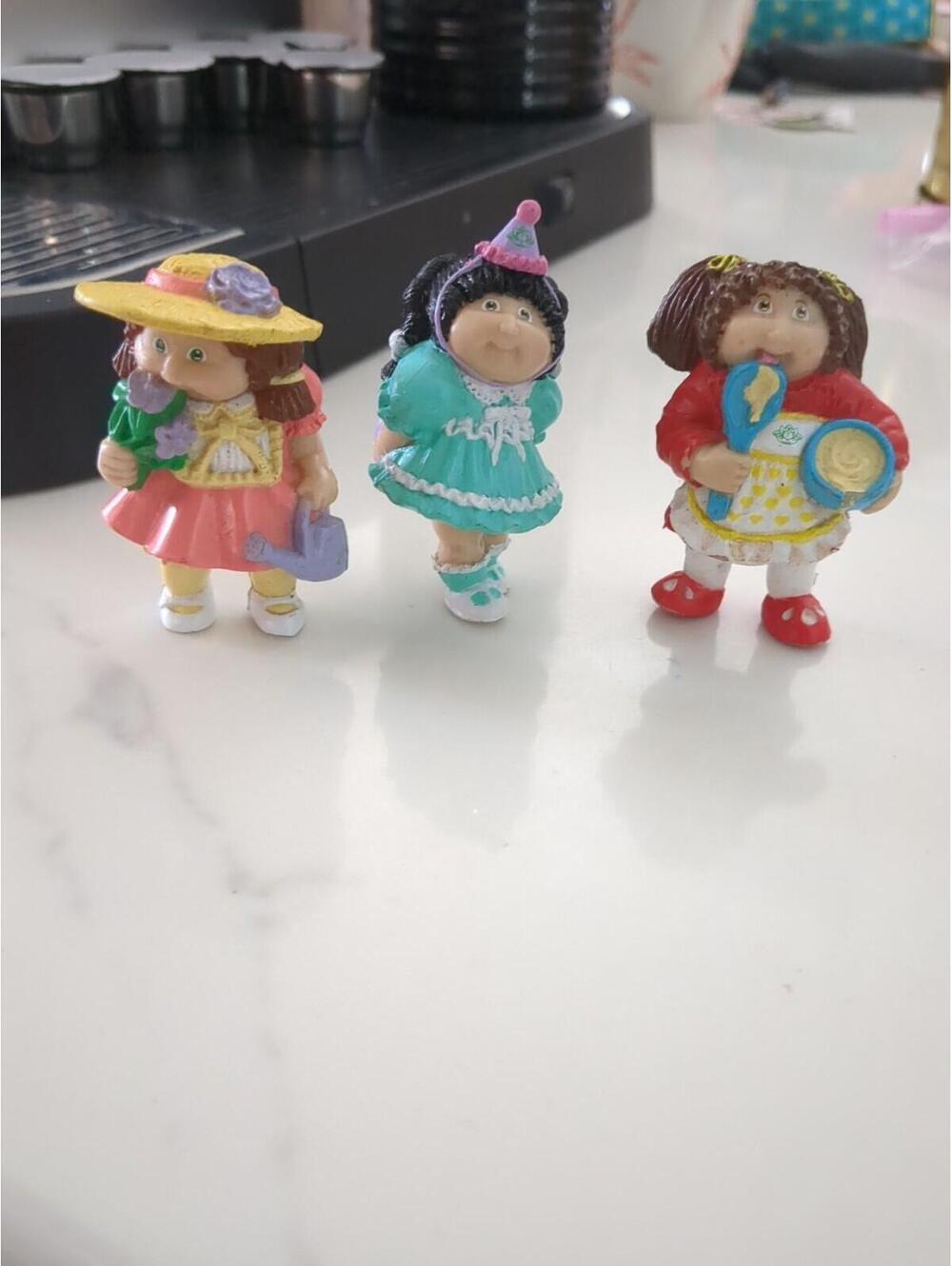 Lot of 3 Vintage Colleco Cabbage Patch Miniature PVC Figures 1984